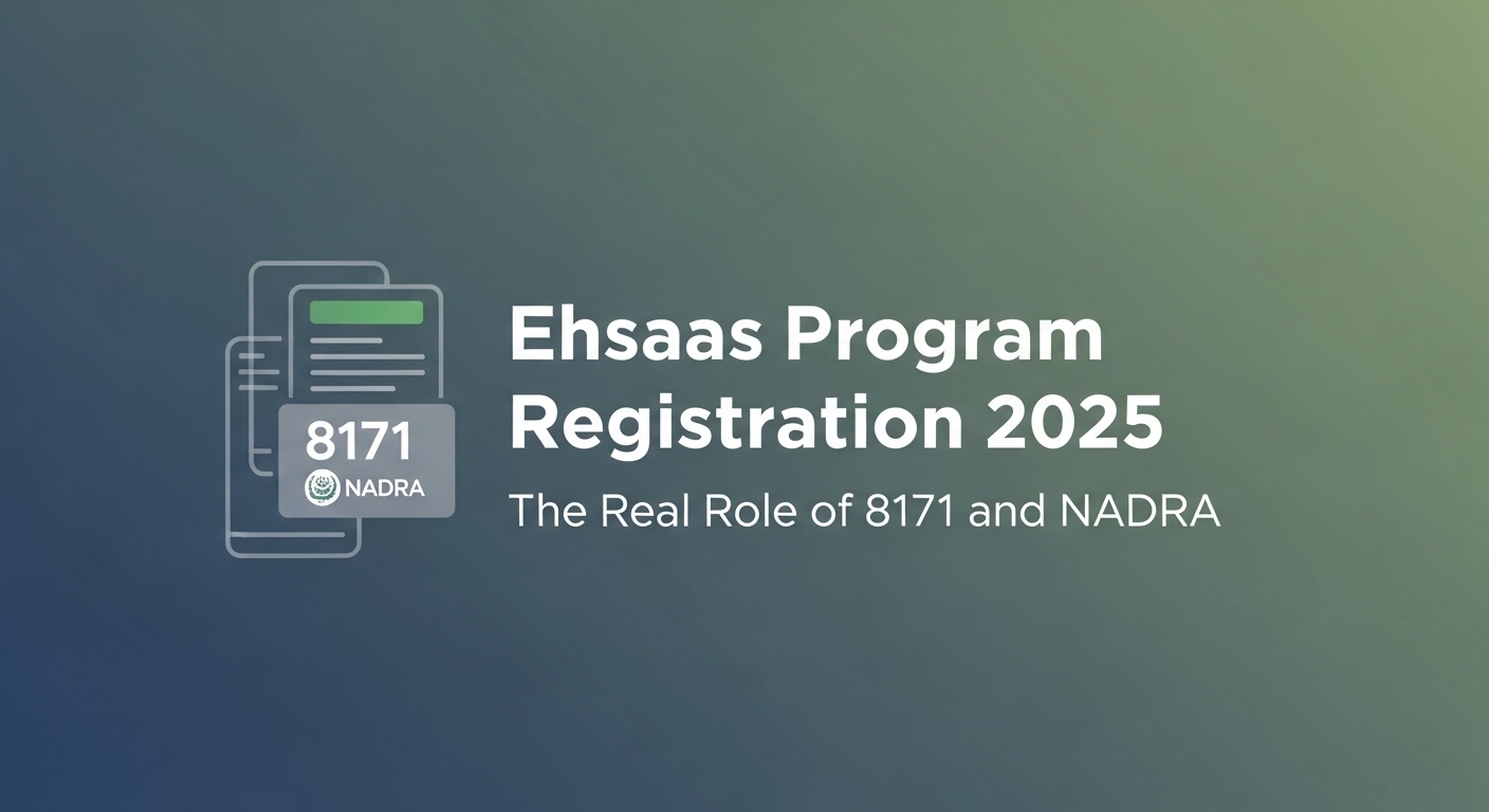 Ehsaas Program 2025 online registration portal with 8171 and NADRA integration